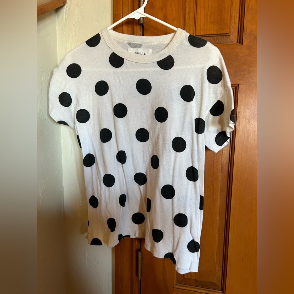 The Great. Polka dot boxy tee